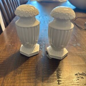 Elegant White Ceramic Salt and Pepper Shakers